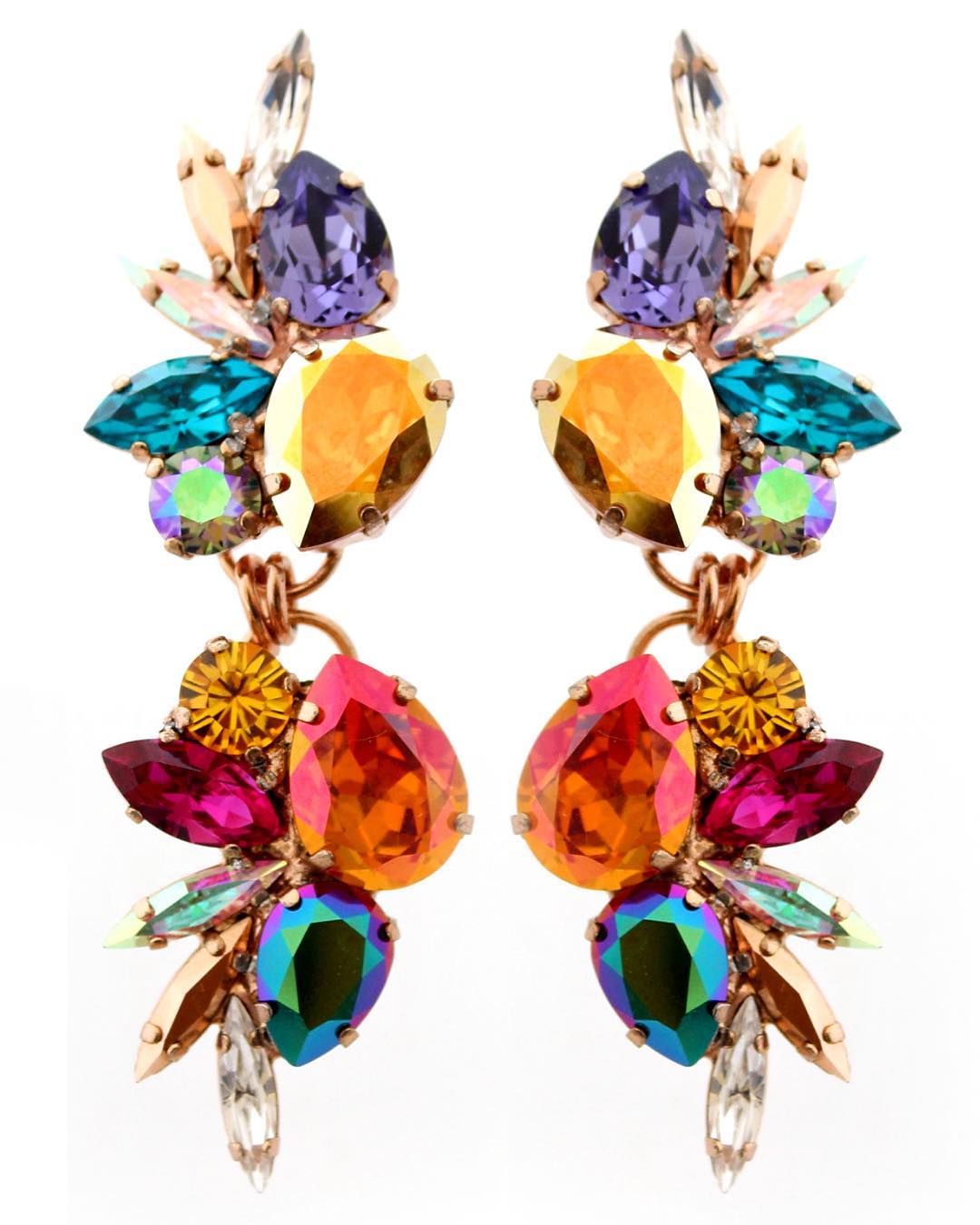 Best Jewelry Online:  Gem Stone Hanging Earring Jewelry Online