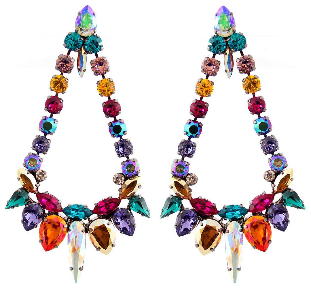 Best Jewelry Online: Rainbow Colour Crystal Chandelier Earrings Jewelry Online