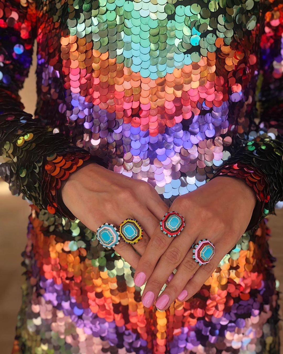 Colourful sequin dress best sale