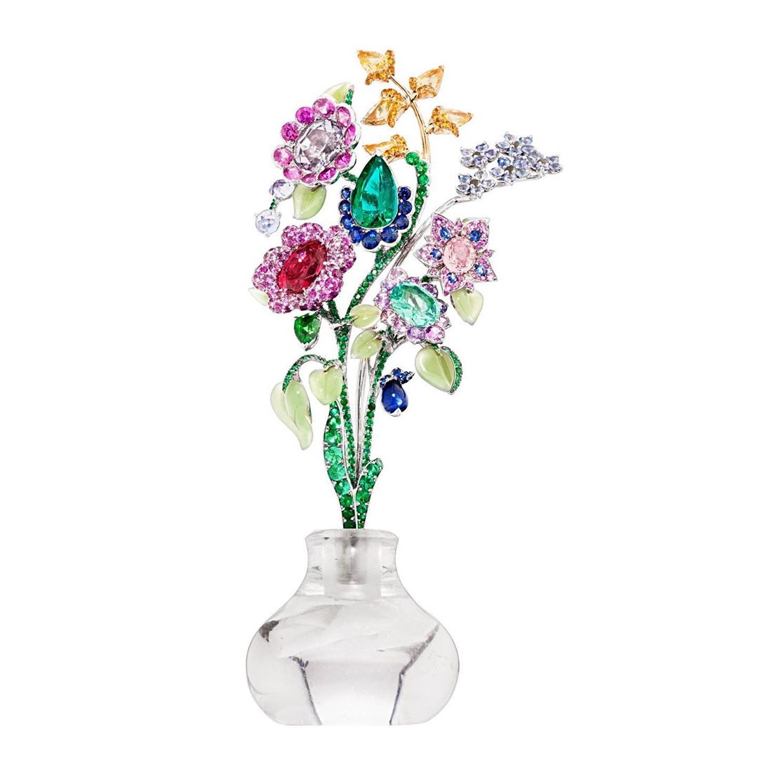 Best Jewelry Online: Multi-Colour Rhinestones with Gems Garden Inspired Brooch