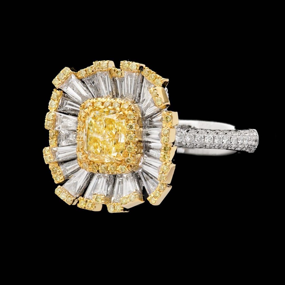 Best Jewelry Online: White and Yellow Diamond Ring Online Jewelry