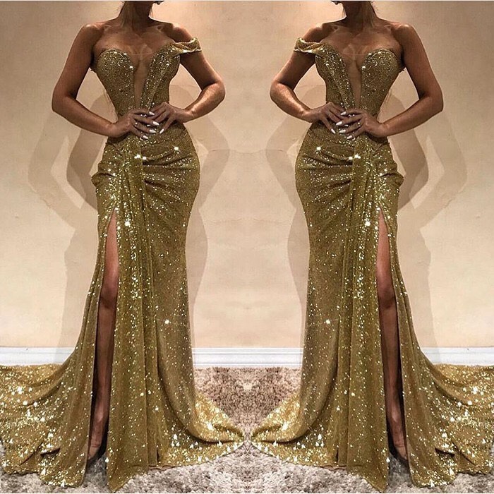 GOLD Sequin Dress Bling 69 LUXE Designs to INSPIRE You SequinQueen