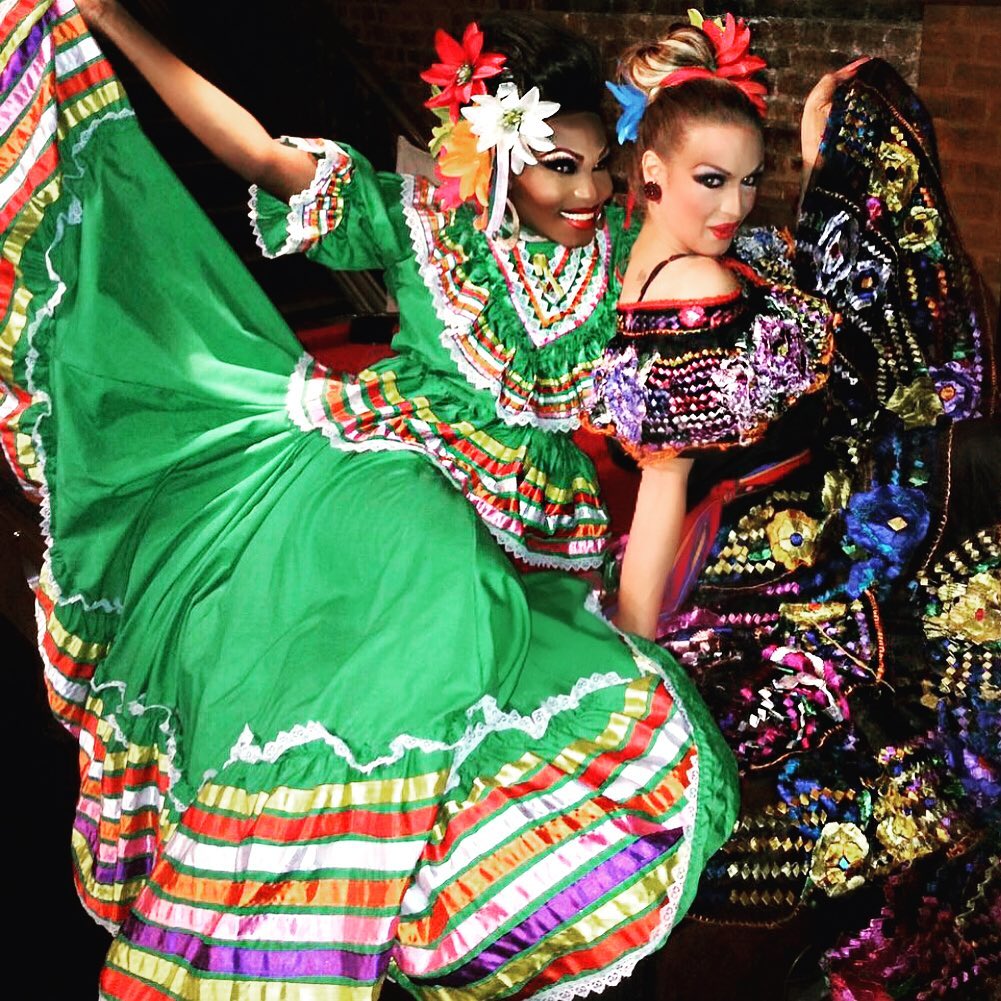 Long Colourful Sequin and Beaded Gowns for Carnival.