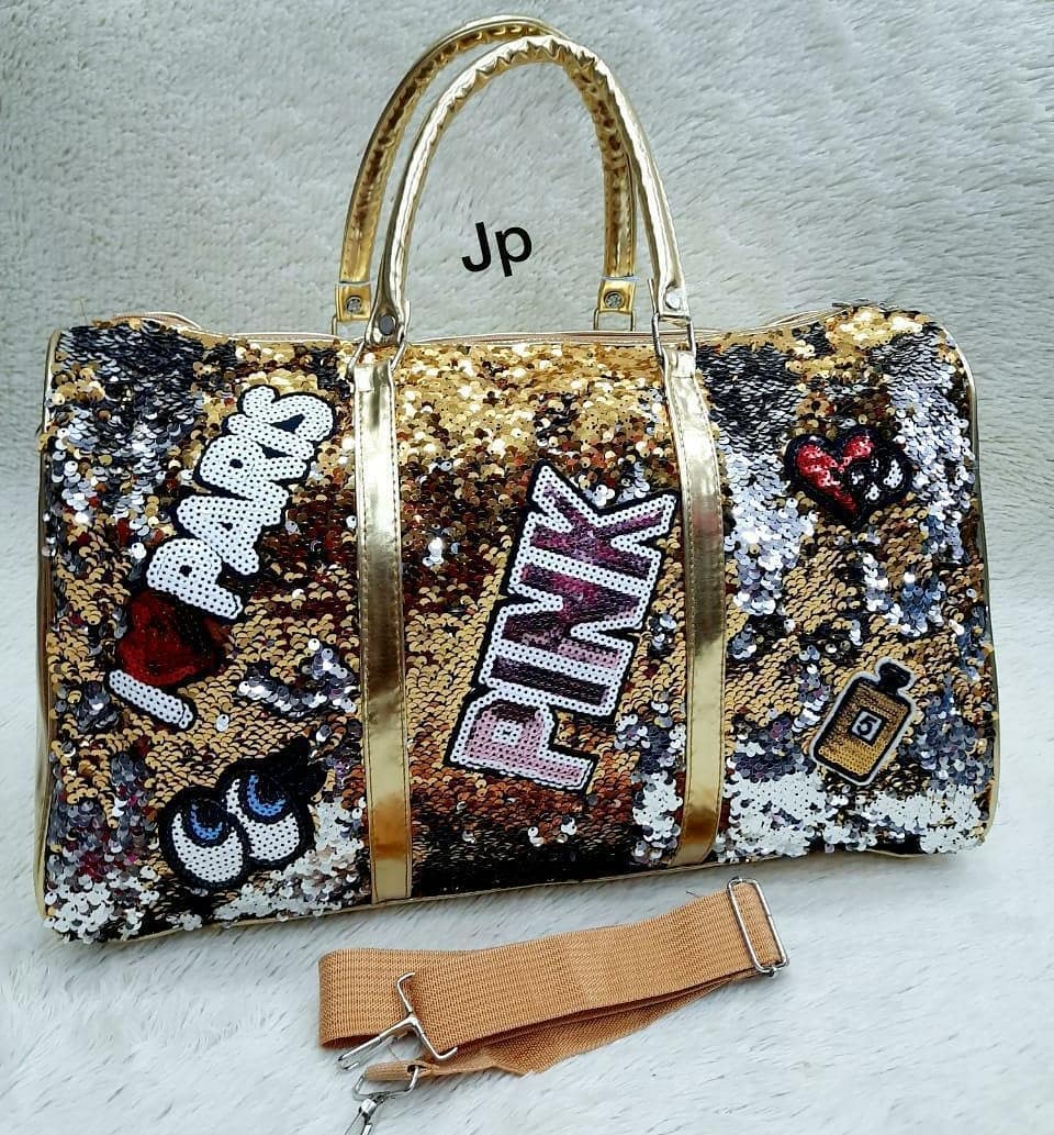 BLING BAGS to Update Your Glamour Accessories Multi-Colour Sequin Duffle Bag