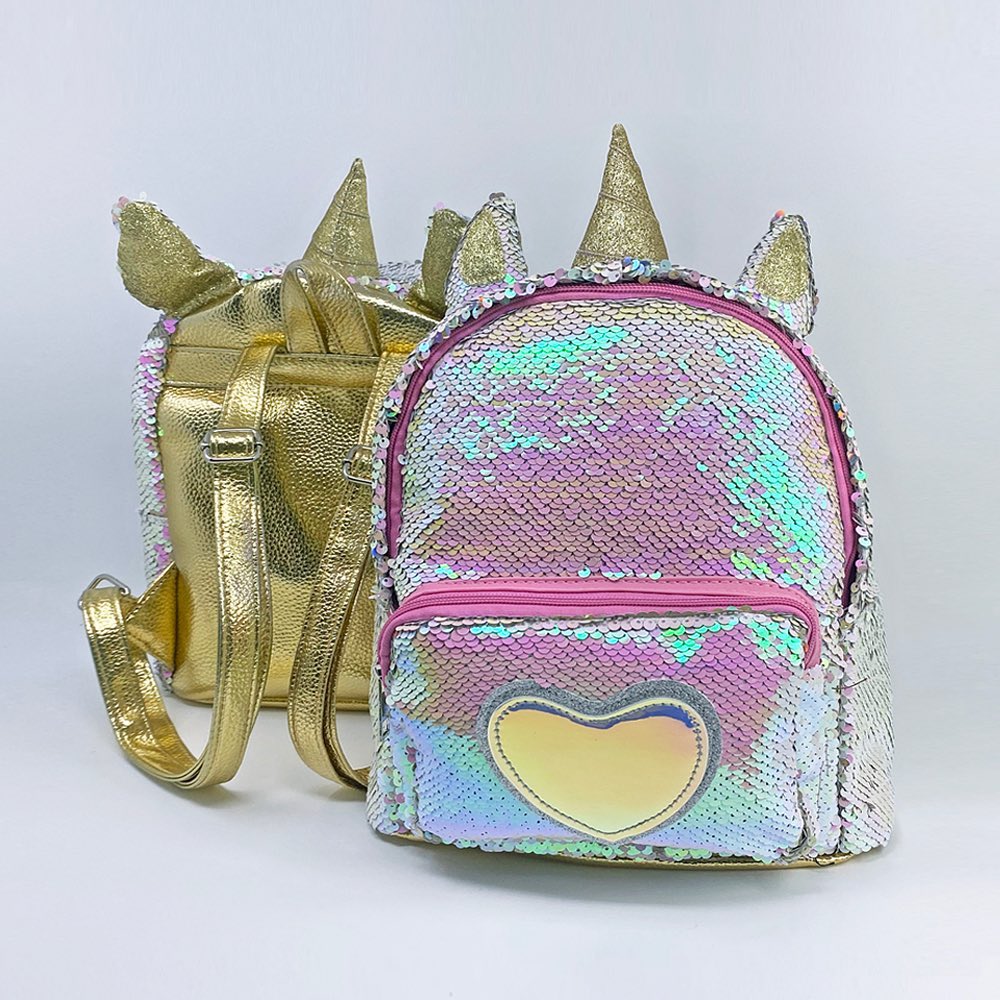 Classic Unicorn Sequin Backpack, Get Ready To School