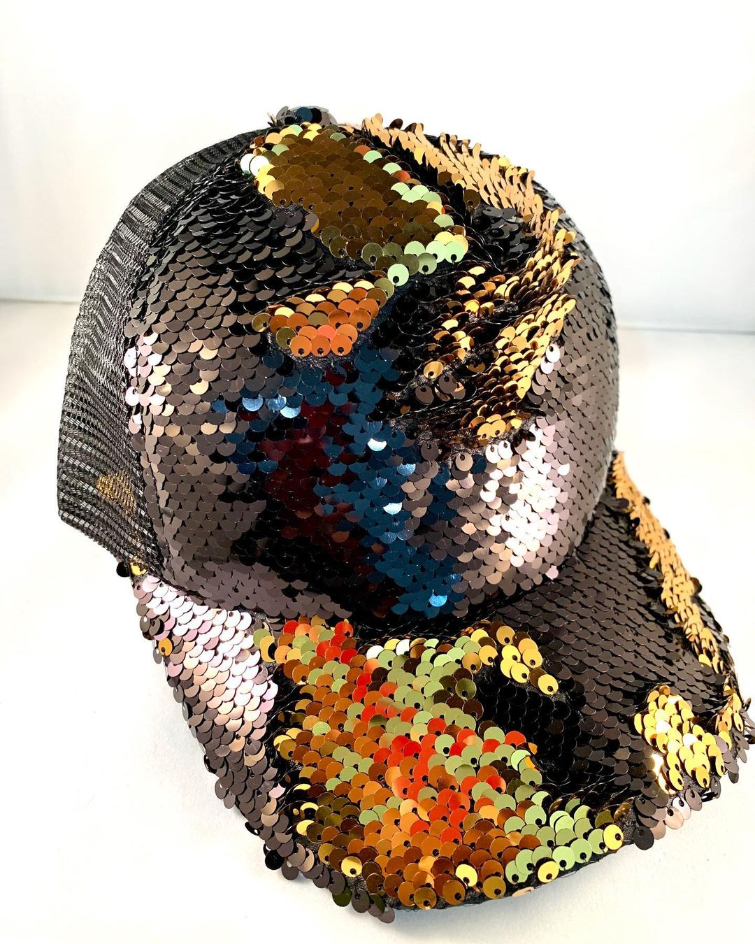 Bling BASEBALL CAPS Multi-Color Reversible Sequins Elegant Women's Cap