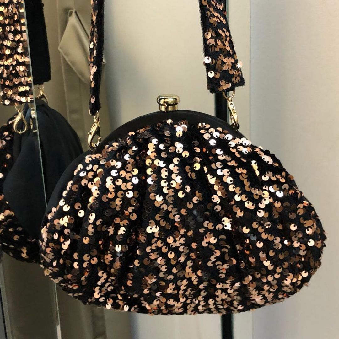 Copper Affair Potli Handbag with Sequins