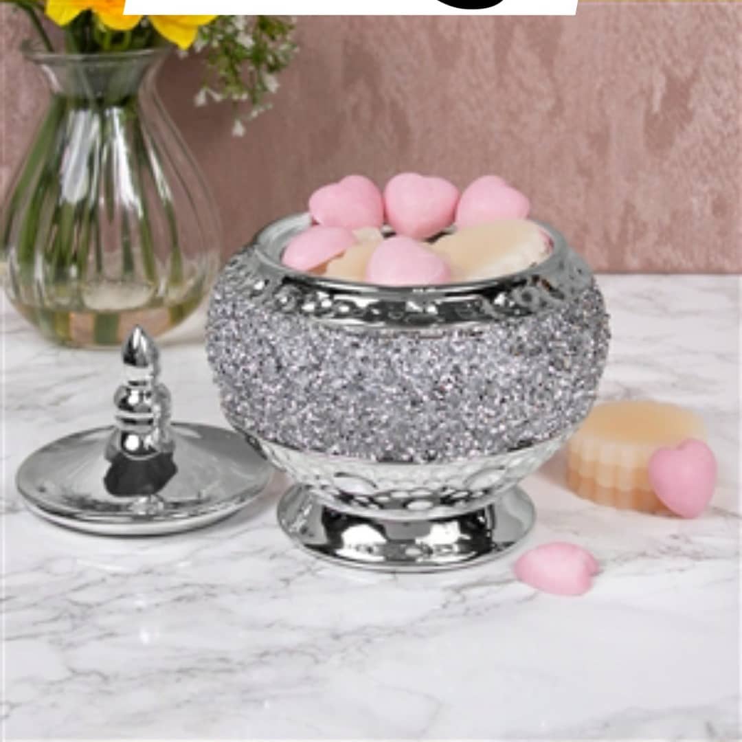 Bling Wax Melt Storage Jar with Rhinestones