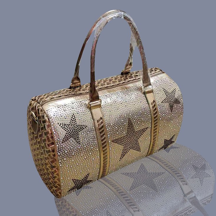 Gold Handbag with Rhinestones BLING BAGS to Update Your Glamour Accessories