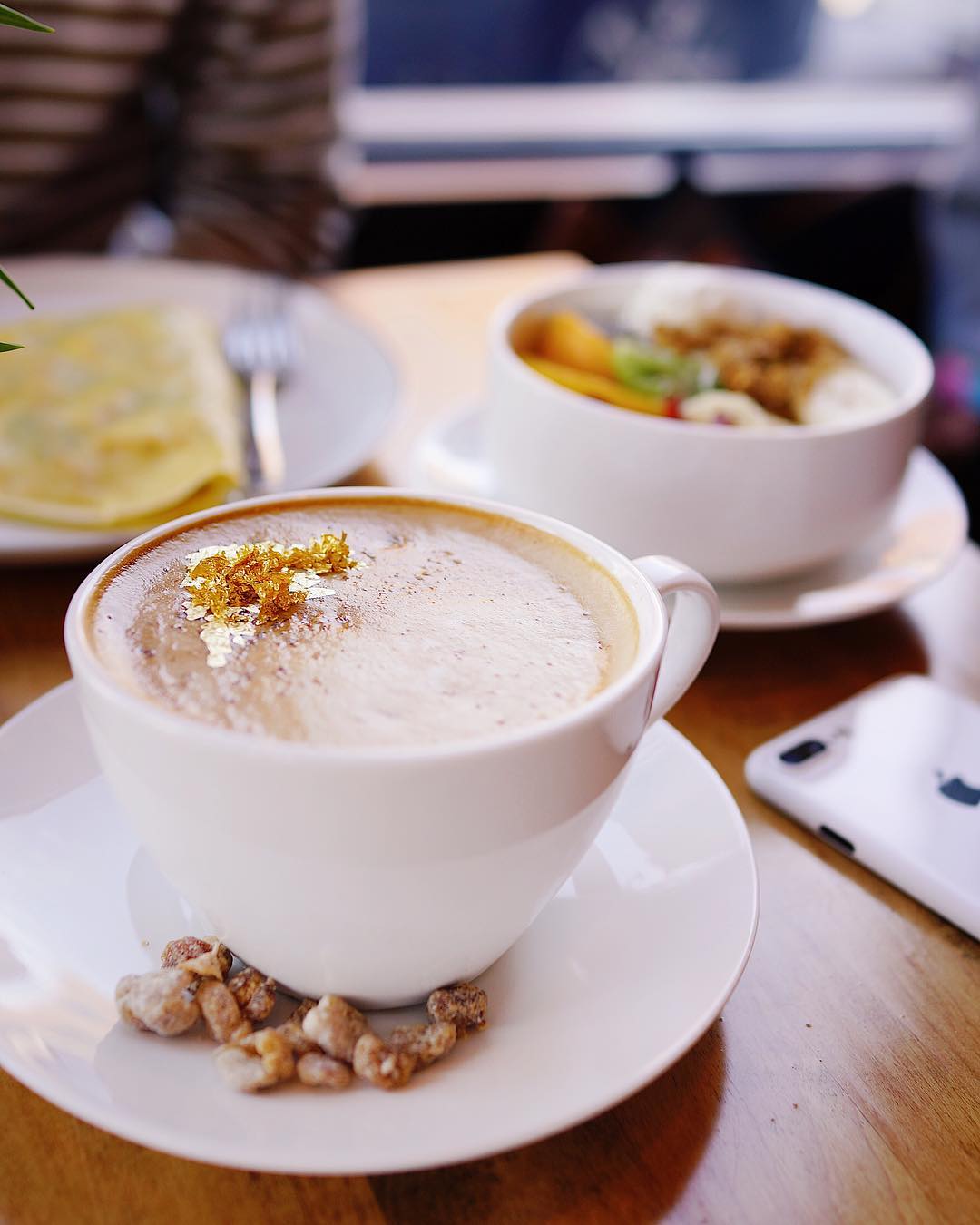 Gold Bling Food A Cup Of Hot Coffee Topped with Gold