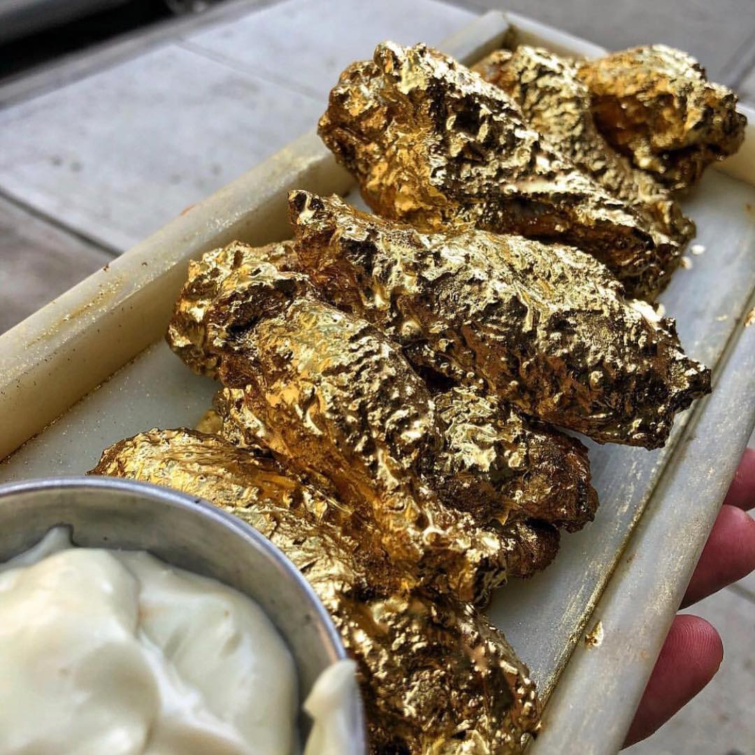 Gold Bling Food 24 Karat Gold Buffalo Wings