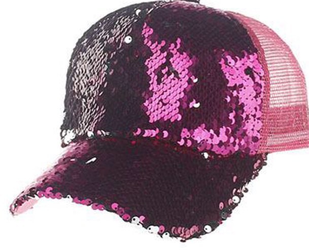 Bling BASEBALL CAPS Women Purple Cap with Sequins