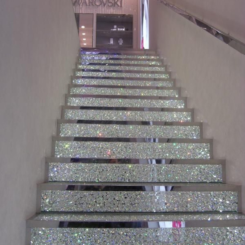 Bling for Your HOME Glittering Silver Stair Ways