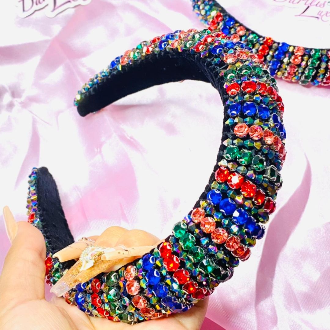 Elegant Multi-Colour Rhinestone Headband