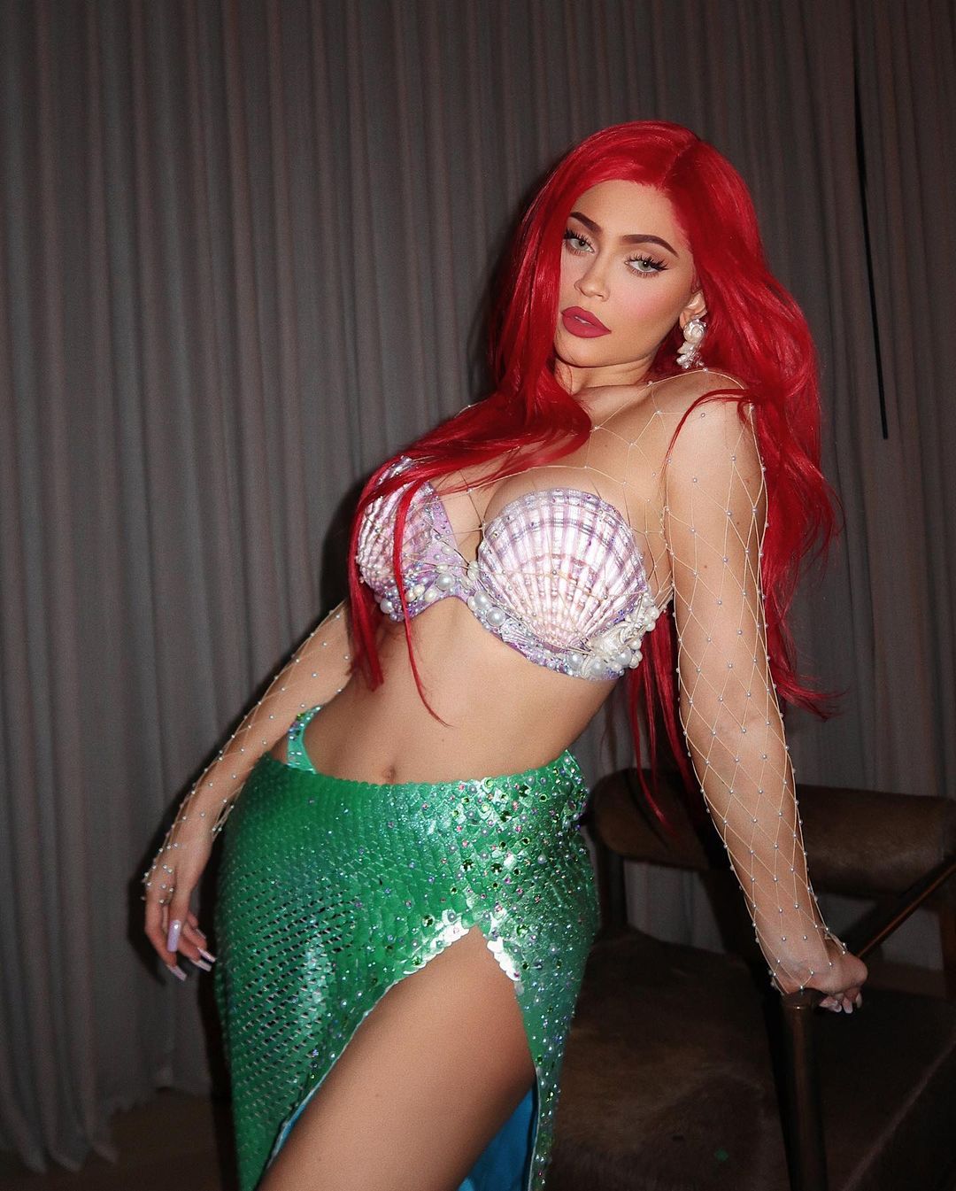 Kylie Jenner In Her Glittering Mermaid Wear