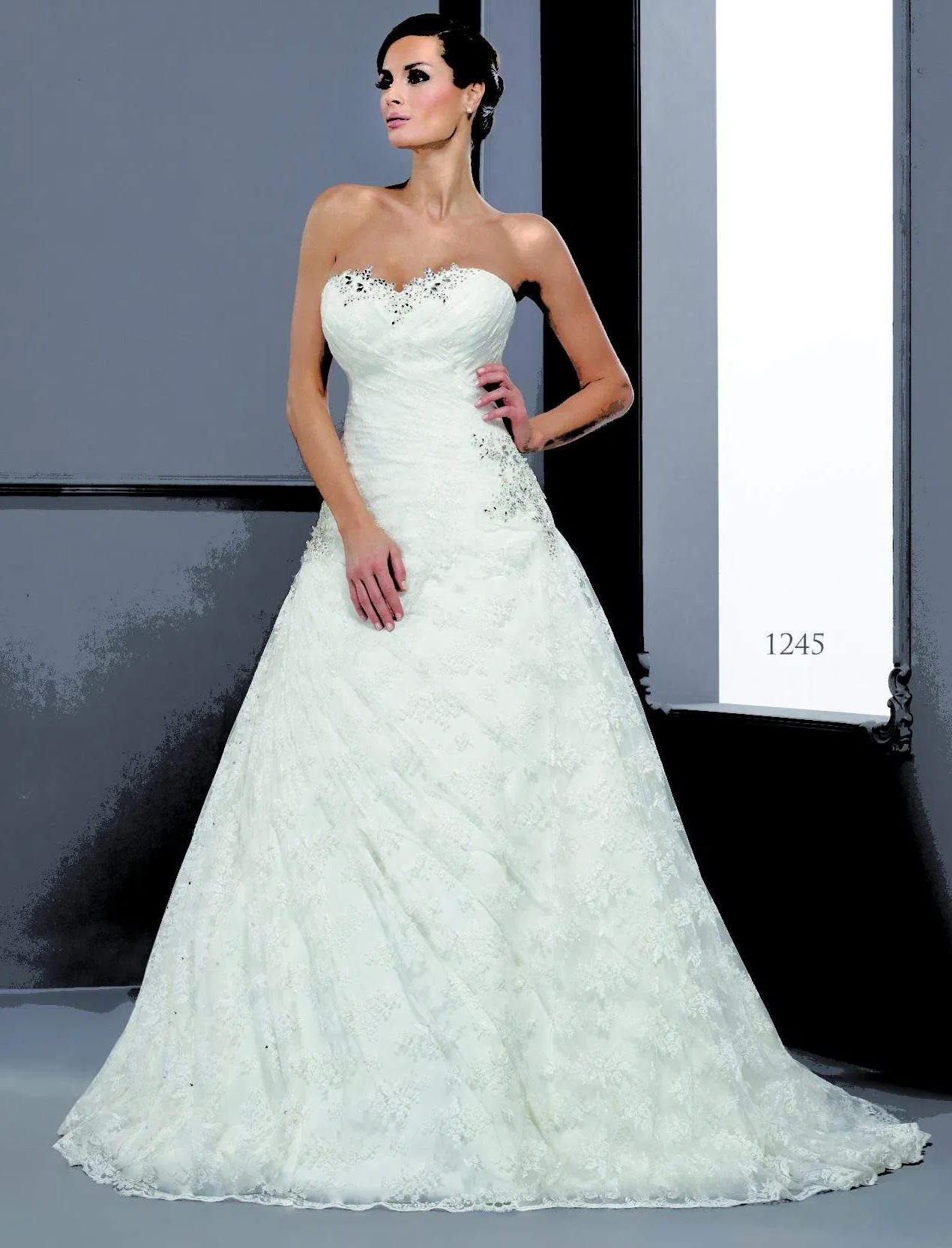 Wedding dress bling The Beaded Applicae on The Ruched Sweetheart Off The Shoulder Bodice Bridal Gown