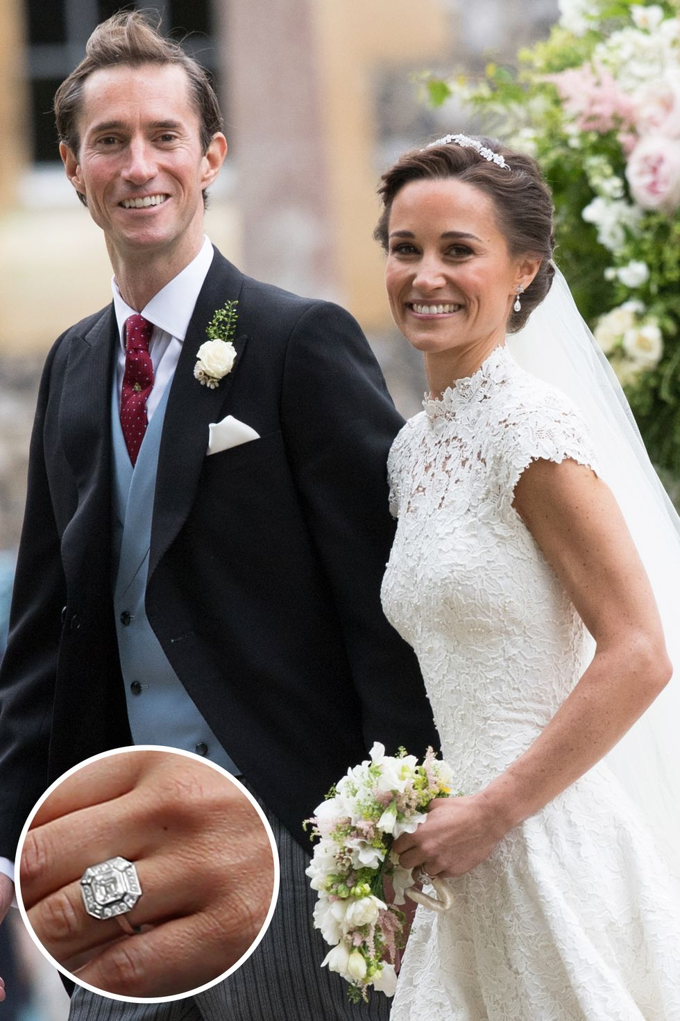 Celebrity Jewelry Pippa Middleton and James Matthews Show Their Diamond Cut Glittering Wedding Ring