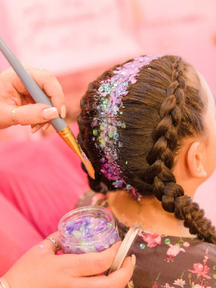 Bling hair accessories Hair Braided with Colourful Glittering Crystals and Rhinestones