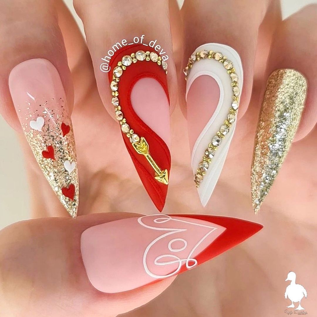 Bling Your Nails for The Valentine's Day