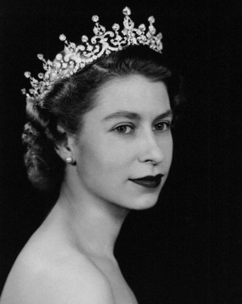 Queen Elizabeth II Wearing Her Diamond Tiara