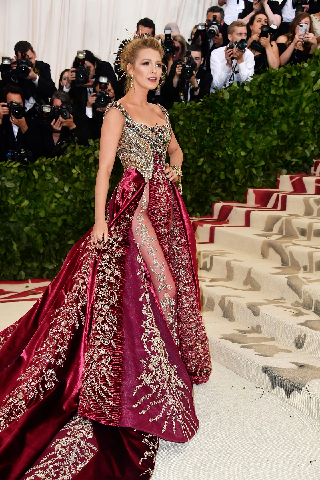 Best bling dresses online 2021 Richly Embellished Burgundy Dress with An Embroidered Skirt