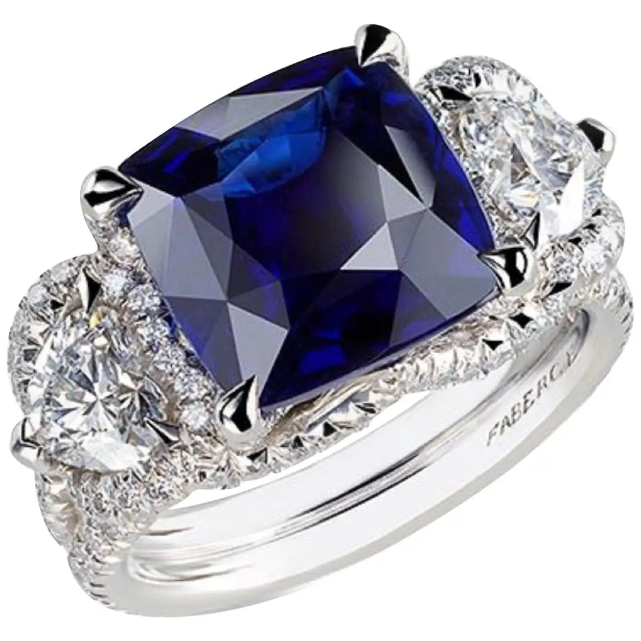 Best massive bling rings 2021 Glittering Diamonds with Vibrant Sapphire Gem Stone Ring