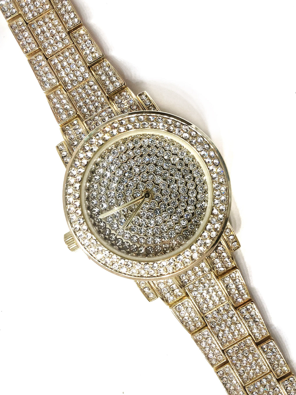 BEST WOMEN'S Bling WATCHES 2021 Rich Gal Gold Watch with Diamond Dial and Bracelet Strap