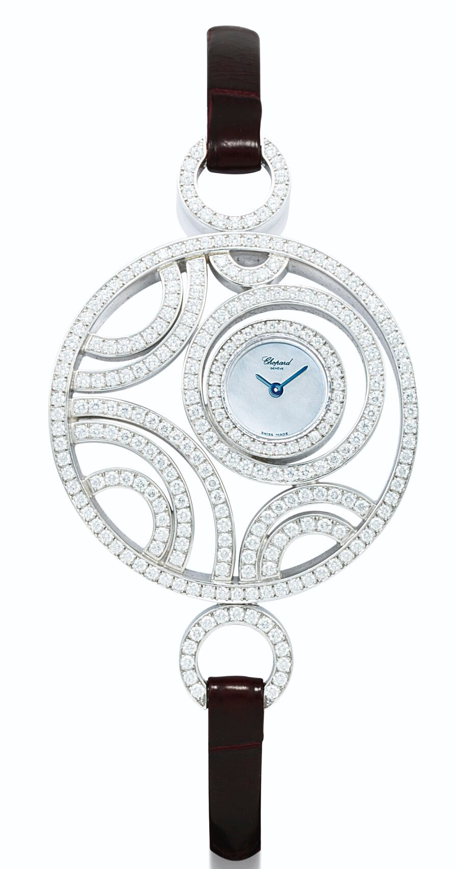 BEST WOMEN'S Bling WATCHES 2021 White Gold And Diamond-Set Wristwatch with MOTHER-OF-PEARL Dial By Chopard