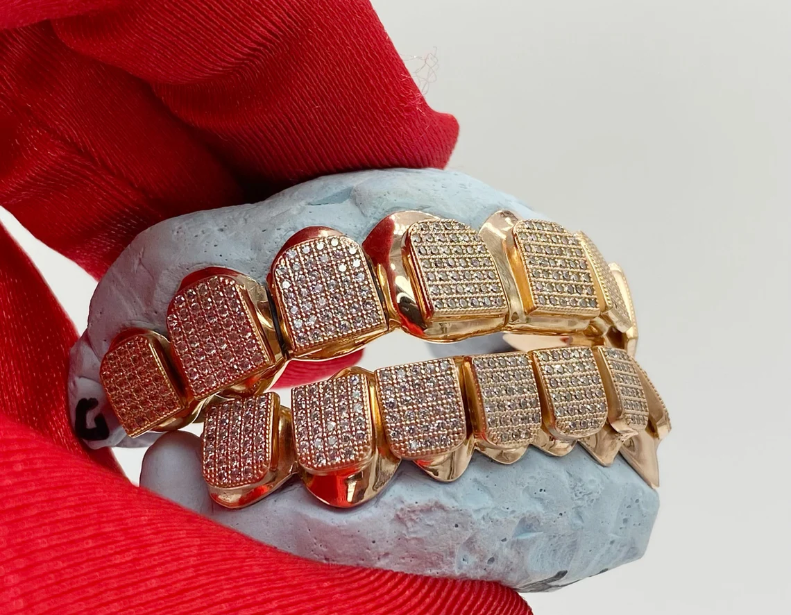 Best MEN'S Bling on Pinterest Iced Out Grillz, Gold Platted CZ Blocks with Rhinestones