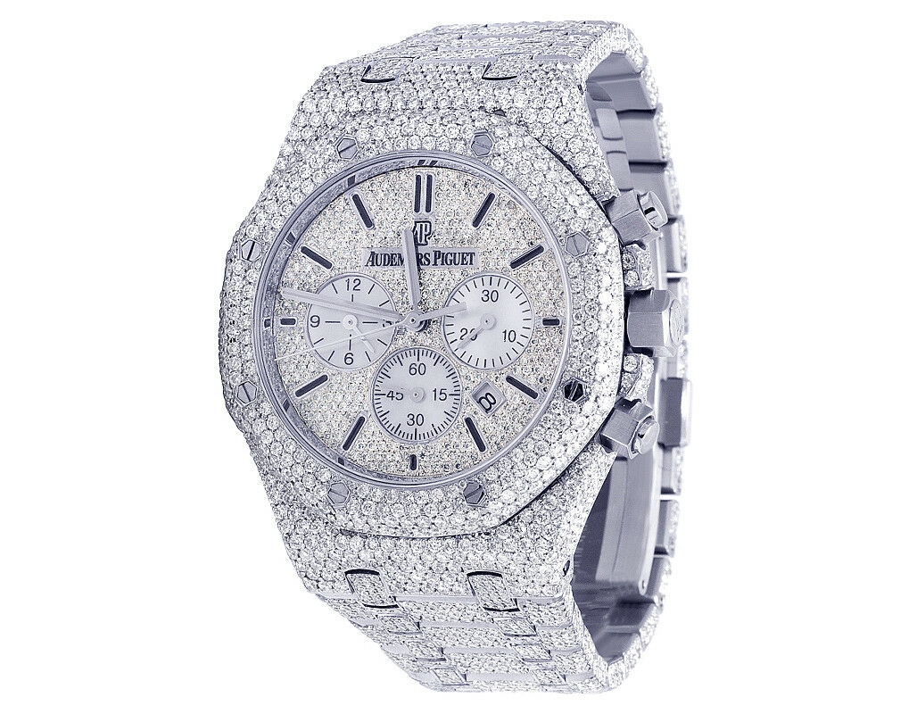 Best MEN'S Bling on Pinterest Men's Audemars Piguet Royal Oak 41MM Chronograph S.Steel Diamond Watch