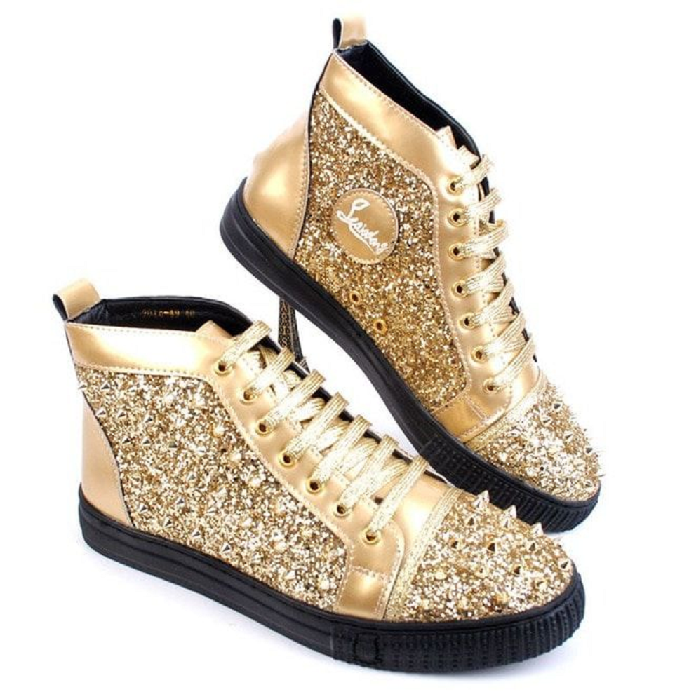 Best MEN'S Bling on Pinterest Men's Fashion Sequin Rivet High Top Sneaker