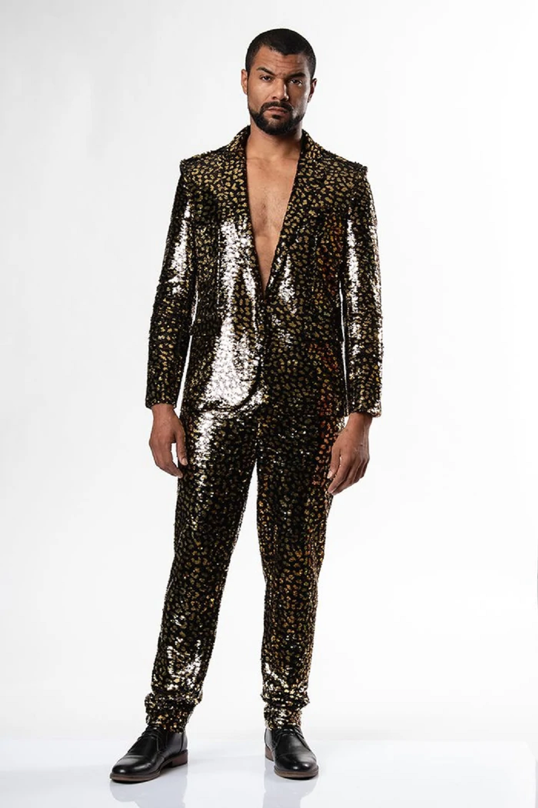 Best MEN'S Bling on Pinterest Old Iron Golden Cheetah Print Full Sequin Suit