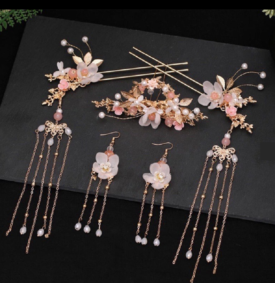 Bridal Earrings and Hair Accessories Bling