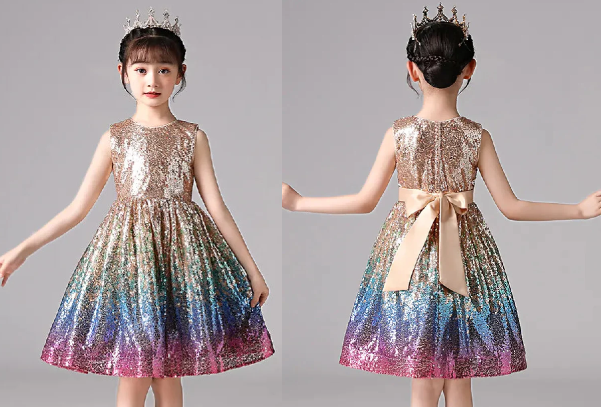 Little Kids Girls' Knee-length Sleeveless Dress.